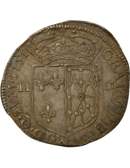 Henri IV - 1/4 Ecu Argent - 1595 Saint Palais 1/4 ecu Argent 1595 F St Palais