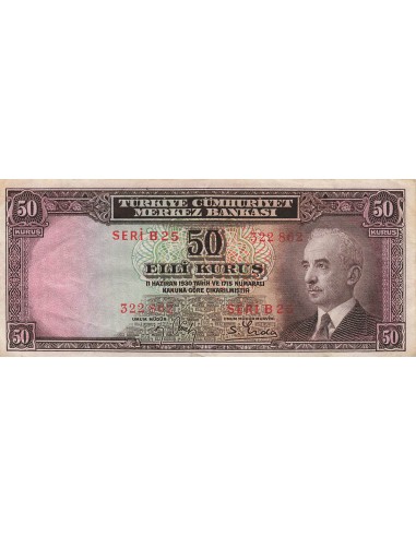 Turquie 50 Kurus - Ismet Inonu - ND - P.133 50 kurush