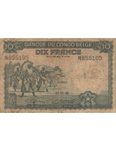Congo Belge 10 Francs - 11-11-1948 - P.14E 10 francs 1948