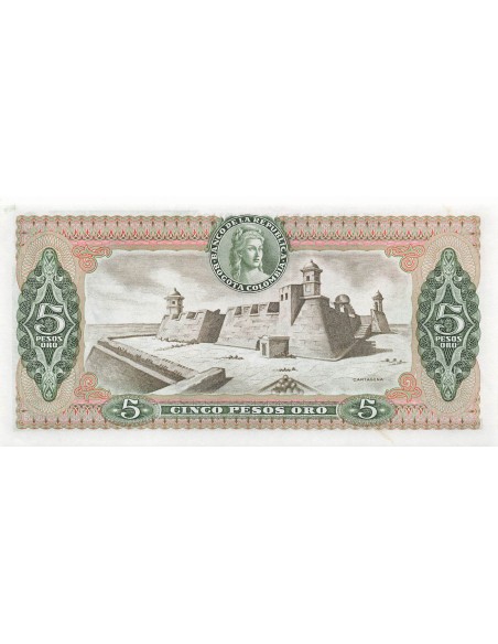 Colombie 5 Pesos Oro - 01-10-1978 - P.406f 5 pesos oro 1978