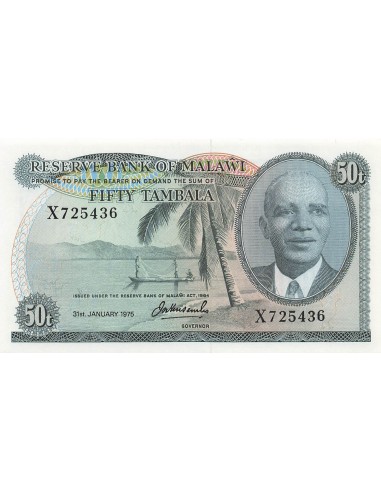Malawi 50 Tambala - 31-01-1975 - P.9c 50 tambala 1975