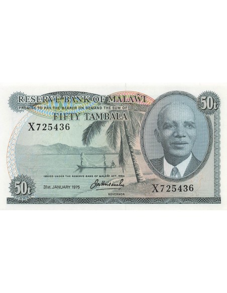 Malawi 50 Tambala - 31-01-1975 - P.9c 50 tambala 1975
