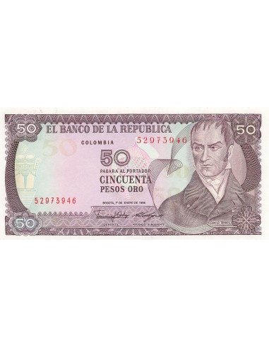 Colombie 50 Pesos Oro - 01-01-1986 - P.425b 50 pesos oro 1986