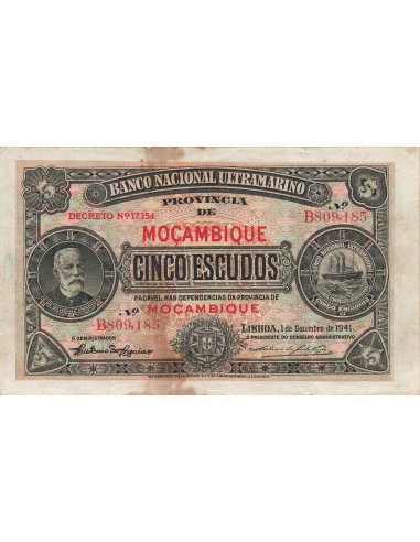Mozambique 5 Escudos - 01-09-1941 - P.83a 5 escudos 1941