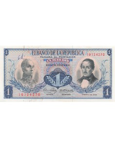 Colombie 1 Peso Oro - 02-01-1964 - P.404b 1 peso oro 1964