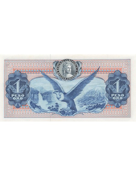 Colombie 1 Peso Oro - 02-01-1964 - P.404b 1 peso oro 1964