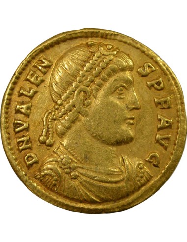 Rome Empire Valens Empereur debout 1 solidus Or 364 Héraclée