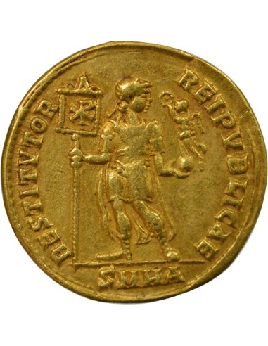 Rome Empire Valens Empereur debout 1 solidus Or 364 Héraclée