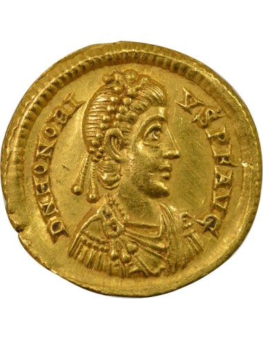 Rome Empire Honorius Empereur & Captif 1 solidus Or 397-402 M Milan