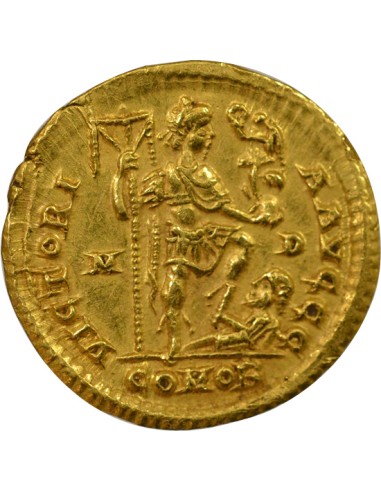 Rome Empire Honorius Empereur & Captif 1 solidus Or 397-402 M Milan