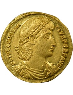 Rome Empire Constance II Rome & Constantinople 1 solidus Or 347-355 Antioche 2