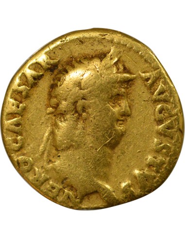 Rome Empire Néron Jupiter Assis 1 aureus Or 64-65 R Rome