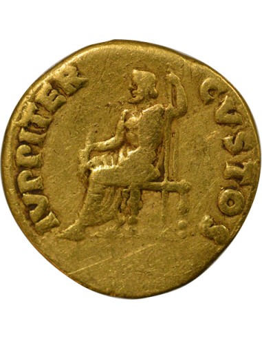 Rome Empire Néron Jupiter Assis 1 aureus Or 64-65 R Rome
