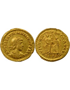 Rome Empire Valentinien II Valens & Gratien 1 solidus Or 375-378 Trèves