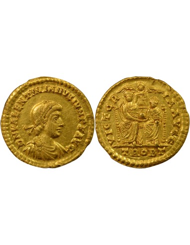 Rome Empire Valentinien II Valens & Gratien 1 solidus Or 375-378 Trèves