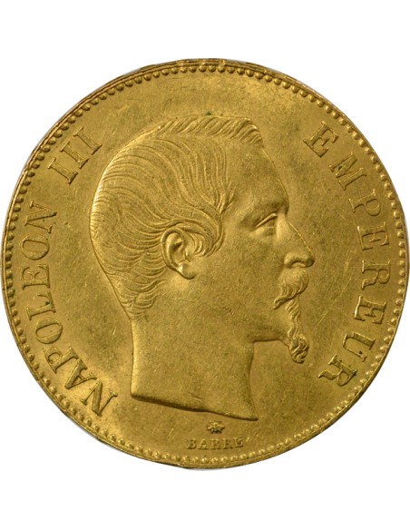 Napoléon III Tête nue 100 francs Or 1859 BB Strasbourg