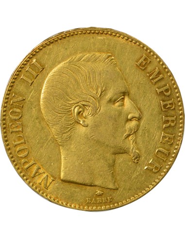 Napoléon III Tête nue 100 francs Or 1858 BB Strasbourg