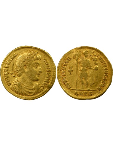 Rome Empire Valentinien Ier Empereur debout 1 solidus Or 347-355 Antioche