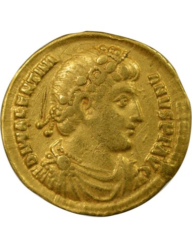 Rome Empire Valentinien Ier Empereur debout 1 solidus Or 347-355 Antioche
