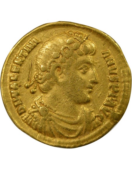Rome Empire Valentinien Ier Empereur debout 1 solidus Or 347-355 Antioche