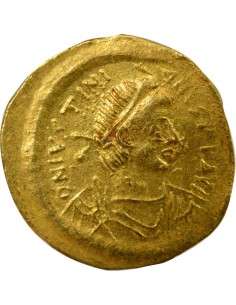 Empire Byzantin Justinien Ier Victoire assise 1 semissis Or 527-565 Constantinople 2