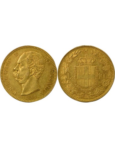 Italie Charles-Albert Humbert I - 100 Lire Or - 1888 R Rome 100 lire Or 1888 R Rome