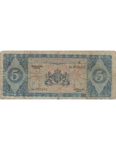 Curaçao 5 Gulden - 1930 - P.15 5 gulden 1930