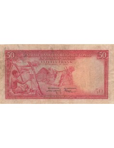 Congo Belge 50 Francs - 1959 - P.32 10 francs 1959 2