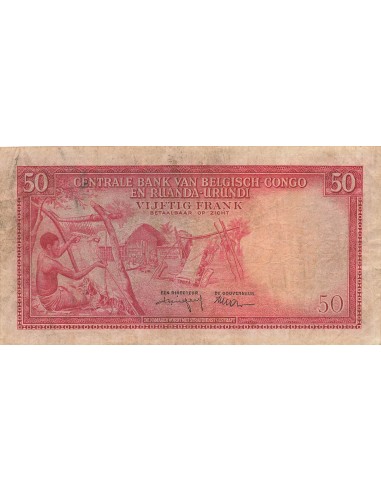 Congo Belge 50 Francs - 1959 - P.32 10 francs 1959