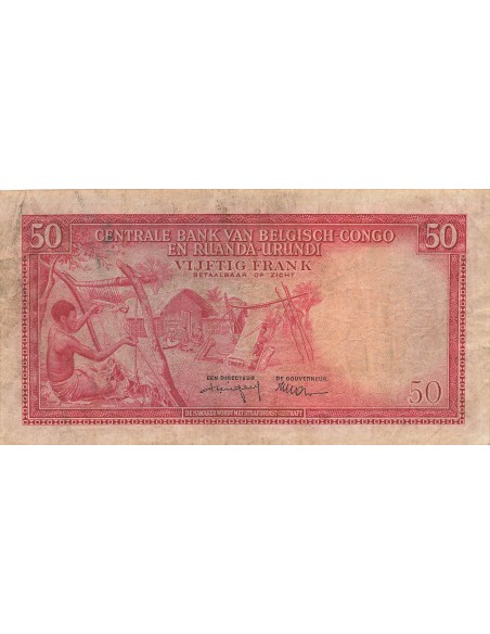 Congo Belge 50 Francs - 1959 - P.32 10 francs 1959