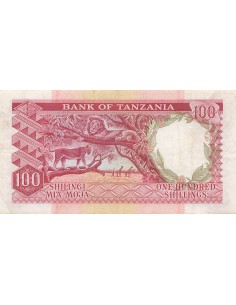 Tanzanie 100 Shillings - ND (1966) - P.5a 100 shillings 1966 2
