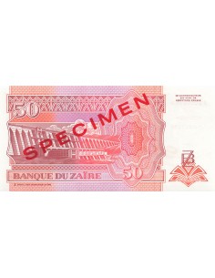 Zaïre 50 Nouveaux Zaïres - 15-02-1994 - Specimen - P.59 50 nvx zaires 1994 2