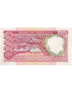 Tanzanie 100 Shillings - ND (1974-1975) - P.5b 100 shillings 1974 2