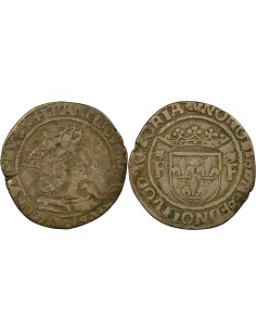 François Ier 13e Type 1/2 teston Argent 1527-1540 D Lyon