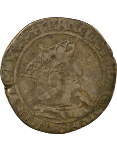 François Ier 13e Type 1/2 teston Argent 1527-1540 D Lyon 2