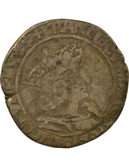 François Ier 13e Type 1/2 teston Argent 1527-1540 D Lyon