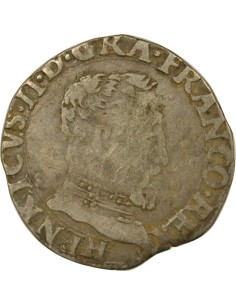 Henri II au nom de Henri II 1 teston Argent 1561 M Toulouse 2