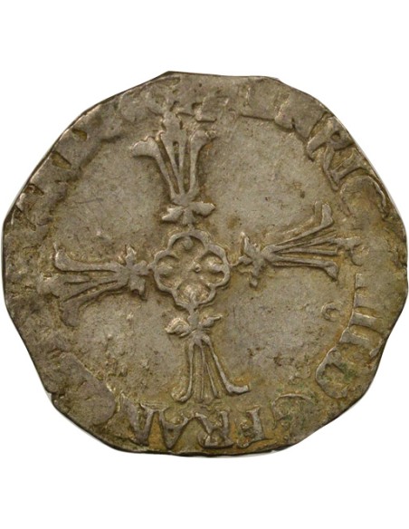 Roi de Navarre et de France Croix Feuillue 1/8 écu Argent 1604 9 Rennes