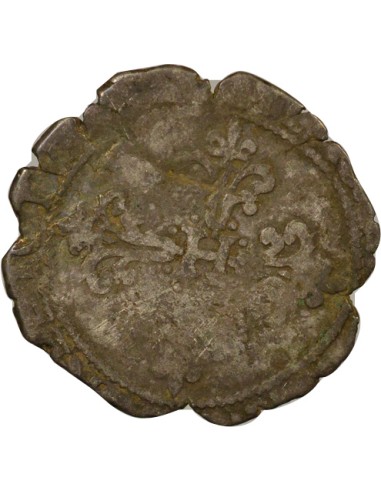 Henri III au Col Fraisé 1/4 franc Argent 1577-1589 F Angers