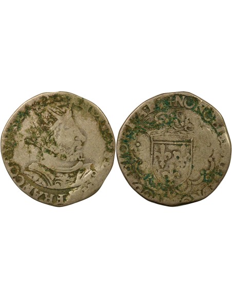 François Ier 8e Type 1/2 teston Argent 1540-1547 D Lyon