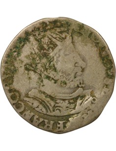 François Ier 8e Type 1/2 teston Argent 1540-1547 D Lyon 2