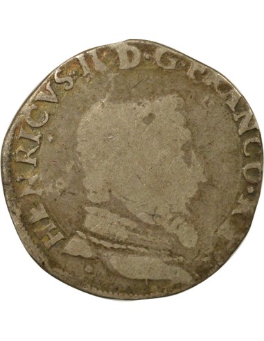 Henri II 5e Type 1 teston Argent 1560 M Toulouse