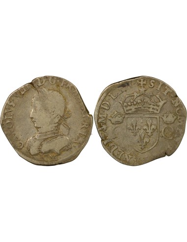 Henri II 2e Type 1 teston Argent 1562 K Bordeaux