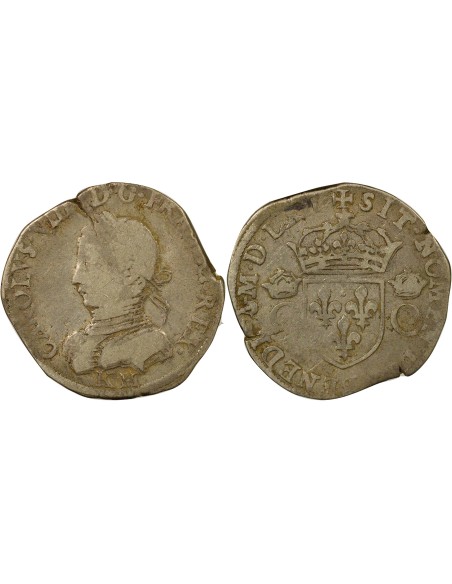 Henri II 2e Type 1 teston Argent 1562 K Bordeaux