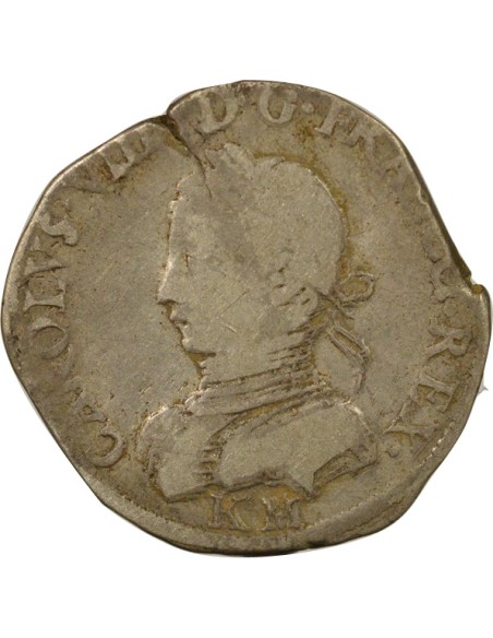 Henri II 2e Type 1 teston Argent 1562 K Bordeaux