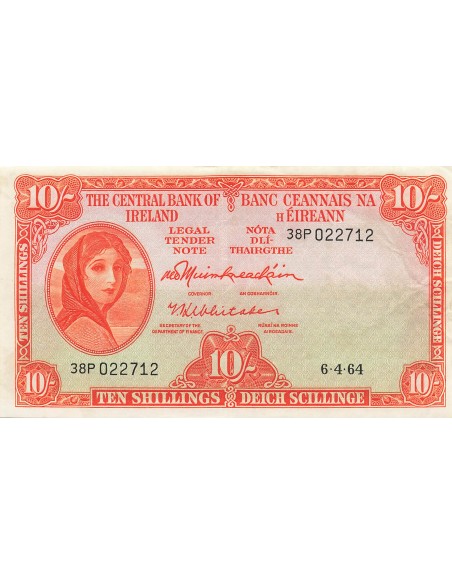 Irlande 10 Pounds - Lady Hazel Lavery - 1964 - P.63 10 pounds 1964