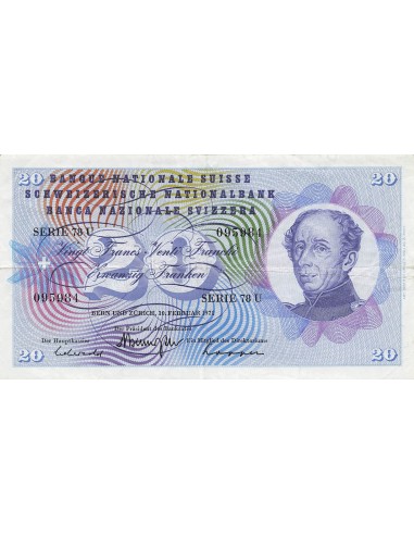 Suisse 20 Francs - 10-02-1971 - P.46s 20 francs 1971