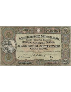 Suisse 5 Francs - 16-10-1947 - P.11m 5 francs 1947