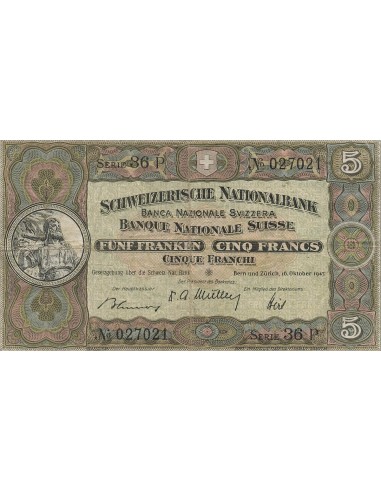 Suisse 5 Francs - 16-10-1947 - P.11m 5 francs 1947