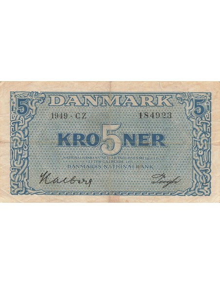 Danemark 5 Kroner - 1949 - P.35f 5 kroner 1949